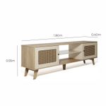 Rack para TV Até 55 Polegadas Erice com 2 Porta e Pés - Carvalho / Off White