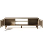 Rack para TV Até 55 Polegadas Erice com 2 Porta e Pés - Carvalho / Off White