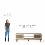 Rack para TV Até 55 Polegadas Erice com 2 Porta e Pés - Carvalho / Off White