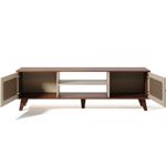 Rack para TV Até 55 Polegadas Erice com 2 Porta e Pés - Pinho / Off White