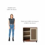 Aparador Buffet Sala Faenza 1 Porta e 6 Prateleiras - Pinho / Off White