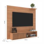 Painel de TV até 55 Pol. Málaga Com 1 Porta - Branco / Freijó