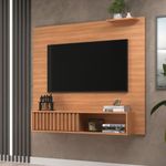 Painel de TV até 55 Pol. Málaga Com 1 Porta - Branco / Freijó