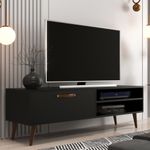 Rack de TV até 43 Pol. Ávila Com 1 Porta - Preto