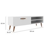 Rack de TV até 43 Pol. Ávila Com 1 Porta - Branco