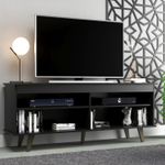 Rack de TV até 75 Pol. Caceres Com 1 Porta - Preto
