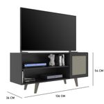 Rack de TV até 65 Pol. Cuenca Com 1 Porta - Preto