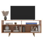 Rack de TV até 55 Pol. Segovia Com 2 Portas - Branco / Freijo