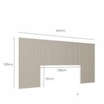 Cabeceira de Casal Ripada Berlim 2,40m - Off White