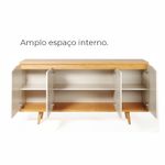 Buffet Aparador Pass 4 Portas Babus - Off White / Noce