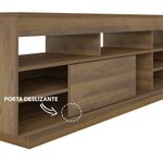 Rack Bancada com 1 Porta de Correr Treviso Flex Pinho/off White - Artely