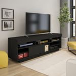 Rack para TV até 75 Polegadas Porta de Correr Treviso Preto