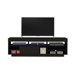 Rack para TV até 75 Polegadas Porta de Correr Treviso Preto