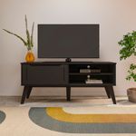 Rack para TV até 47 Polegadas 1 Porta 2 Nicho Lotus Verona Preto