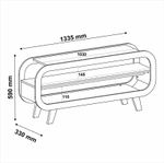 Rack Theo com Borda Arredondada para Tv de 60 Polegadas - Artely Naturale Naturale