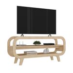 Rack Theo com Borda Arredondada para Tv de 60 Polegadas - Artely Naturale Naturale