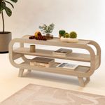 Rack Theo com Borda Arredondada para Tv de 60 Polegadas - Artely Naturale Naturale