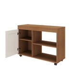 Rack Sala Tv 42 Sampa 2 Nichos Porta e Prateleiras Cinamomo/Off White