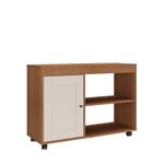 Rack Sala Tv 42 Sampa 2 Nichos Porta e Prateleiras Cinamomo/Off White
