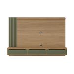Painel Para Tv Até 75 Polegadas 3 Gavetas 1 Prateleira Com Ripado Presence Artely Carvalho/Menta