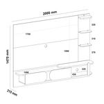 Painel Toronto Para TVs até 72 Pol. Cor Cedro C/off White