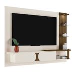 Painel Toronto Para TVs até 72 Pol. Cor Off White C/pinho Ripado