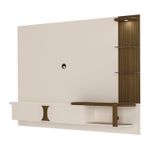 Painel Toronto Para TVs até 72 Pol. Cor Off White C/pinho Ripado