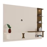 Painel Toronto Para TVs até 72 Pol. Cor Off White C/pinho Ripado