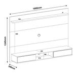 Painel para TV até 47 Polegadas 2 Portas com Espelho e LED Platinum Branco