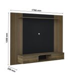 Painel para Tv até 75 Polegadas Nevada 2 Portas Pinho Ripado/preto - Artely Móveis