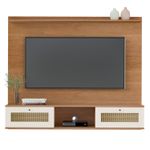 Painel para TV até 75 Polegadas Trama 2 PT Cinamomo e Off White