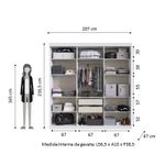 Guarda Roupas Casal Imola 6 Pt. 2 Gav. 1,80m Branco