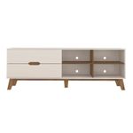 Rack Verona Aparador Bancada para Tv 75 Off White / Pinho