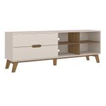 Rack Verona Aparador Bancada para Tv 75 Off White / Pinho