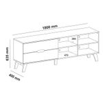 Rack Verona Aparador Bancada para Tv 75 Off White / Pinho