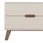 Rack Verona Aparador Bancada para Tv 75 Off White / Pinho