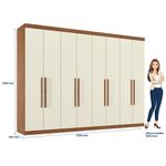 Guarda Roupa Casal 8 Portas 4 Gavetas Master New 8.4 - Jequitiba / Areia