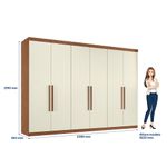 Guarda Roupa Casal 6 Portas 4 Gavetas Imaginare New - Jequitiba / Areia