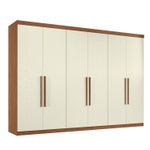 Guarda Roupa Casal 6 Portas 4 Gavetas Imaginare New - Jequitiba / Areia