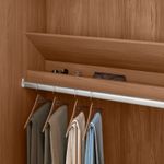 Guarda Roupa Solteiro com Pés 4 Portas 2 Gavetas Buriti - Jequitiba / Areia