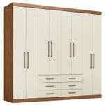 Guarda Roupa Casal Havana Master 8.6 8 Portas - Jequitiba / Areia