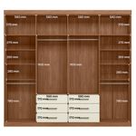Guarda Roupa Casal Havana Master 8.6 8 Portas - Jequitiba / Areia