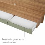 Painel Para Tv Até 75 Polegadas 3 Gavetas 1 Prateleira Com Ripado Copiapó - Carvalho/Menta