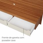 Painel Para Tv Até 75 Polegadas 3 Gavetas 1 Prateleira Com Ripado Copiapó - Cinamomo / Off White