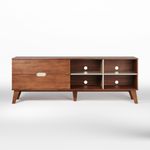 Rack Bancada Seul para Tv 75 com 2 Gavetas - Cedro / Off white