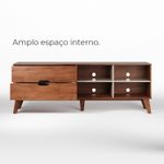 Rack Bancada Seul para Tv 75 com 2 Gavetas - Cedro / Off white