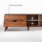 Rack Bancada Seul para Tv 75 com 2 Gavetas - Cedro / Off white