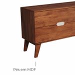 Rack Bancada Seul para Tv 75 com 2 Gavetas - Cedro / Off white