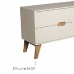 Rack Bancada Seul para Tv 75 com 2 Gavetas - Off White / Pinho