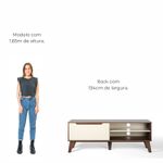 Rack para TV até 60 Pol com 1 porta Arica - Amêndoa/Off White